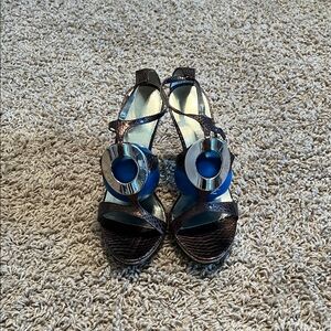 Elegant Black and Blue Women's Sandals